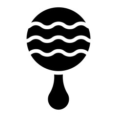 rattle glyph icon