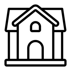 doll house line icon