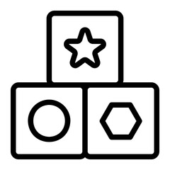 blocks line icon