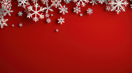 Winter sale poster with realistic 3d snowflakes and gift boxes on blue backdrop. Generative Ai