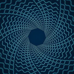 abstract vortex dark blue background. abstract radial line drawing pattern