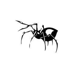 concept spider silhouette vector illustration