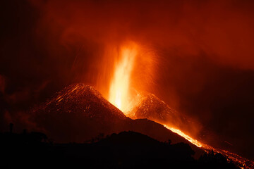 Eruption of Volcano Tajogaite, Cumbre Vieja, La Palma
