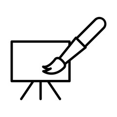 Easel and Paintbrush