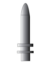 bullet isolated on white