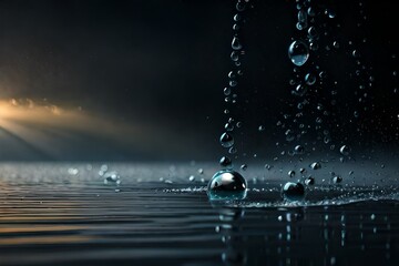 drops of water BACKGROUND AI GENERATED