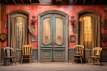 Old western style saloon doors