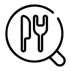 restaurant line icon