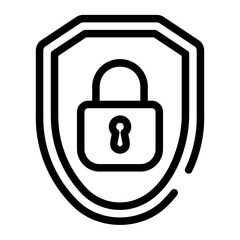 padlock line icon