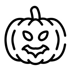 jack o lantern line icon