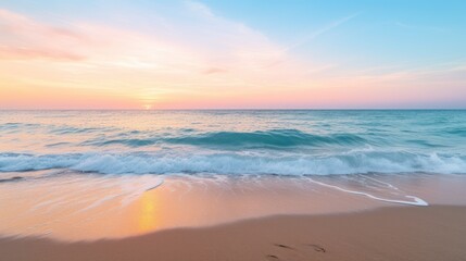 Naklejka na ściany i meble sunset on the beach. Generative AI