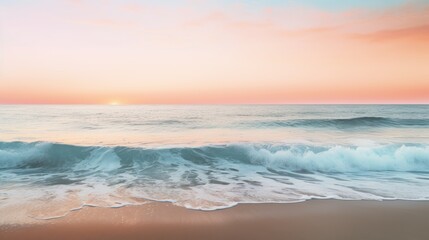 sunset on the beach. Generative AI