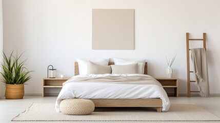 interior of a bedroom. Generative AI