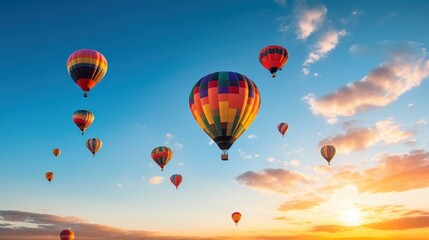 Fototapeta premium hot air balloon. Generative AI