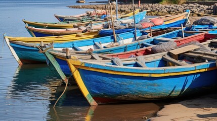 Fototapeta premium boats. Generative AI