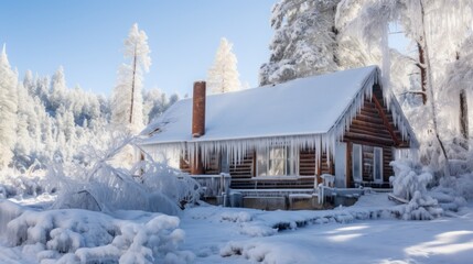 house in the mountains. Generative AI