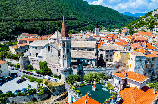 Architecture of Finalborgo in Finale Ligure, Liguria, Italy