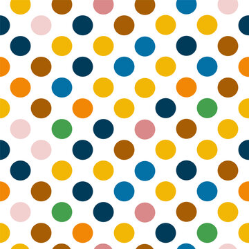 Colorful Polka Dot seamless pattern
