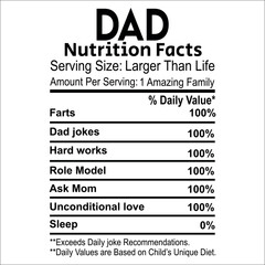 Dad Nutrition Facts