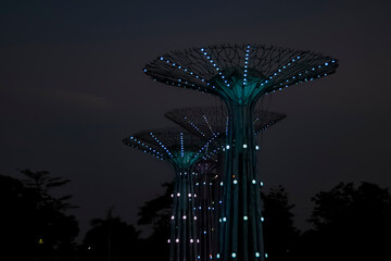 Close up photo of the tower which is one of the icons in Taman Kota Raja, Tenggarong, East Borneo, Indonesia.