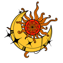 magic circle moon and sun	