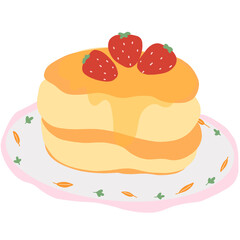 Pancakes, yellow, colorful and appetizing.