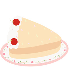 illustration of a cake with a strawberry