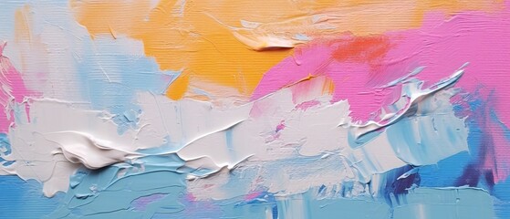 Closeup of Abstract Rough Colorful Multicoloured Art Paint