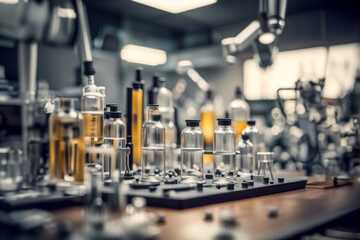 Fototapeta na wymiar Science, test tubes in medical laboratory