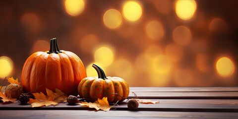 Naklejka na ściany i meble Autumn Delight. Pumpkin Festivities and Halloween Magic. Harvest Hues. Celebrating in Rustic Splendor