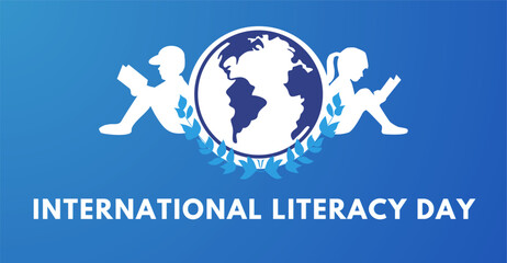 International literacy day, literacy day logotype design, Education concept