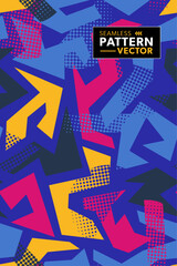 A seamless abstract geometric graphic background with a touch of grunge adds a dynamic and sporty vibe to any design