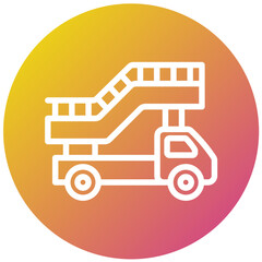 Ladder truck Vector Icon Design Illustration