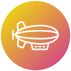 Zeppelin Vector Icon Design Illustration © Graphixs Art