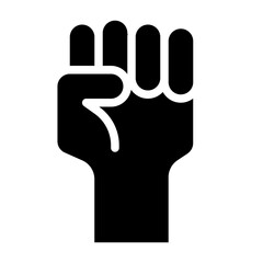 Obraz premium Hand Fist solid glyph icon