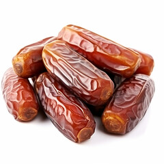 Fresh dates isolated on white background