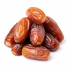 Fresh dates isolated on white background