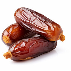 Fresh dates isolated on white background