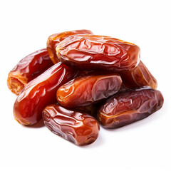 Fresh dates isolated on white background