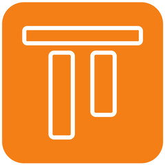 Top alignment Vector Icon Design Illustration