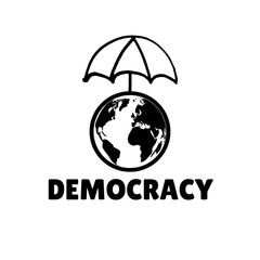 Fototapeta premium Democratic global concept, Democracy , Save democracy everywhere in the world