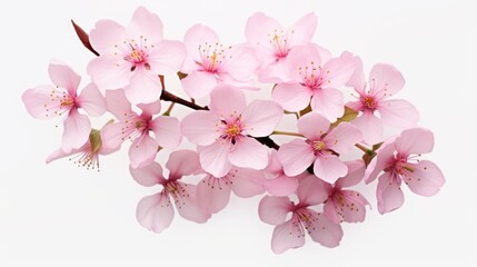 pink cherry blossom isolated on white background