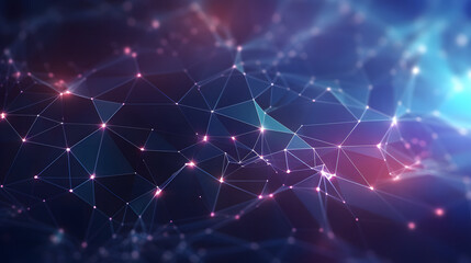 Abstract futuristic network lines background.&nbsp;Network technology abstract concept wallpaper.