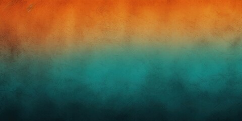 Orange and blue gradient. Dark green blue matte background. Multicolored abstract blurred background, background for website, presentations, generative ai - obrazy, fototapety, plakaty