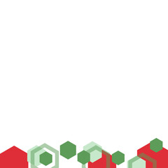 Abstract Hexagon Footer