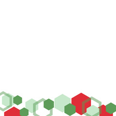 Abstract Hexagon Footer