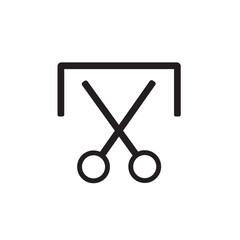 scissors with a icon design vector