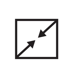 screen minimize icon design vector