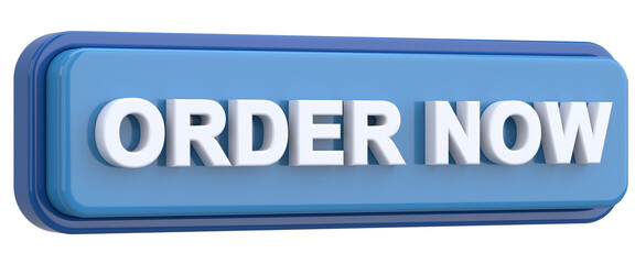 Order now button. 3D illustration.