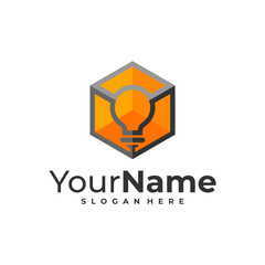Creative Cube logo vector. Hexagon logo design Template